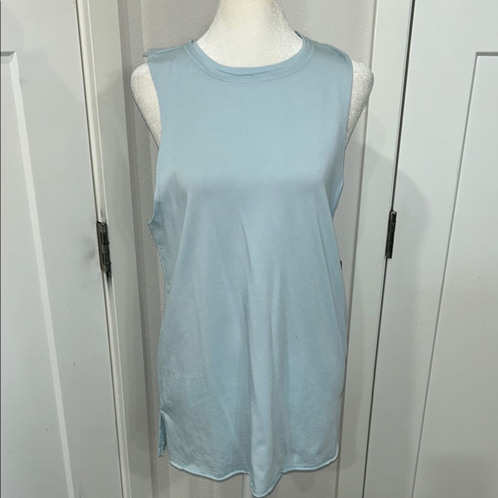 Mono B Sleeveless Light Blue Women's Top .